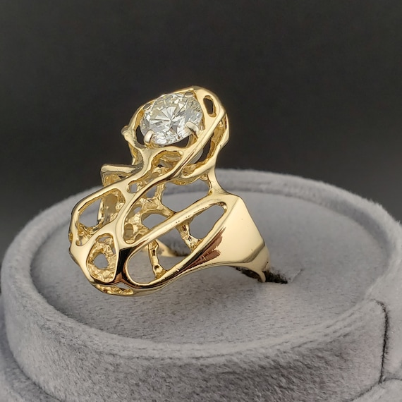 Vintage Diamond Rings, Vintage Freeform Diamond R… - image 3