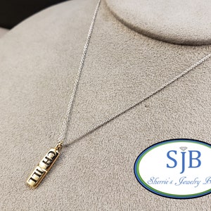 Chill Pill Pendant, 14k Chill Pill Charm, 14k Yellow Gold &quot;Chill Pill&quot; Charm Pendant, Relax Keep Calm Mental Health Positive Jewelry, #P1255