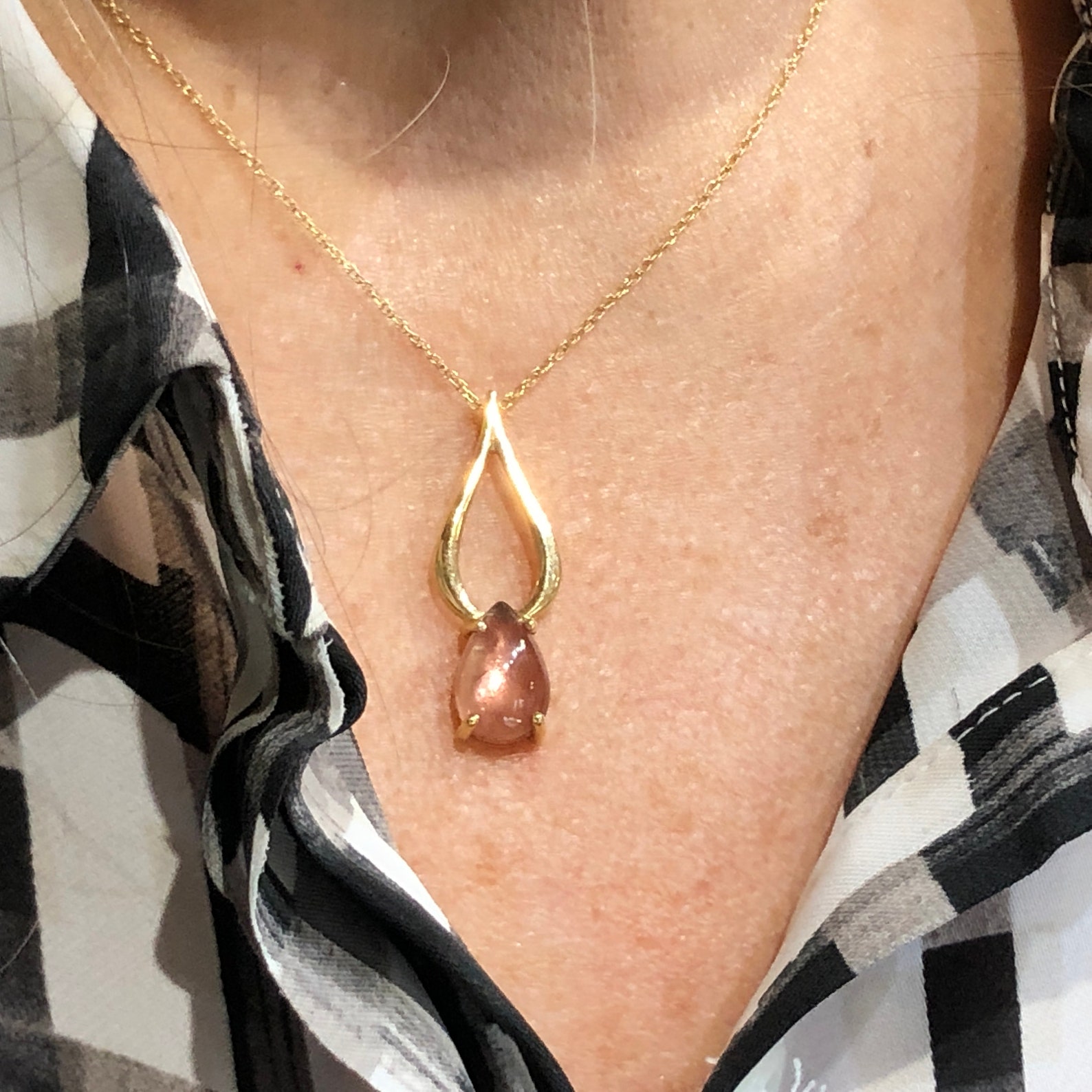 Oregon Sunstones Oregon Sunstone Pendant 14k Yellow Gold Etsy