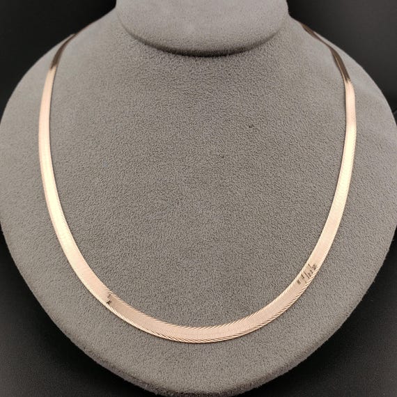 Vintage Chains, Vintage 14k Rose Gold 4.6mm Diamo… - image 2