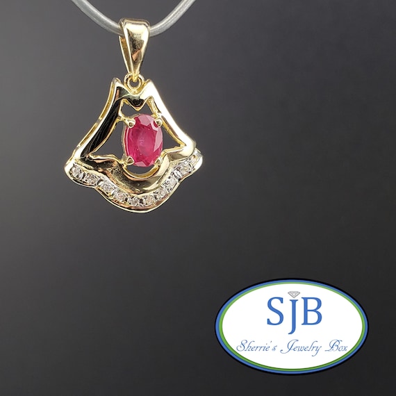 Ruby Pendants, Vintage Ruby & Diamond Pendants, V… - image 8