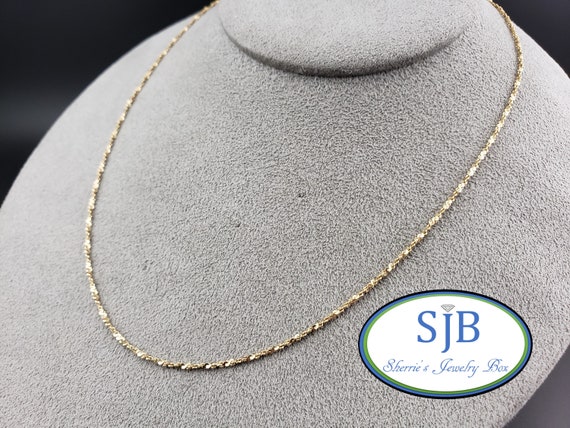 14k Chains, Vintage 14k Yellow Gold Chains, Vinta… - image 1