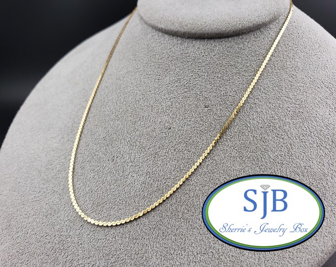 14k Chains, Yellow Gold Chains, Short Gold Chains, 14k Yellow Gold 15