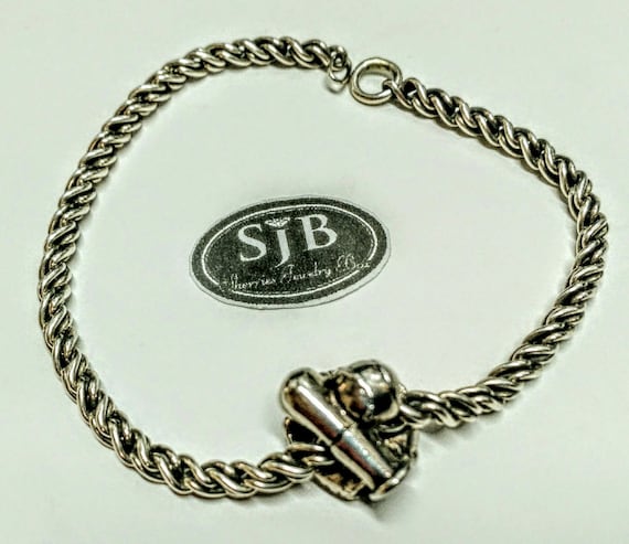 Baseball Charm, Sports Charms, Sterling Silver Ba… - image 1