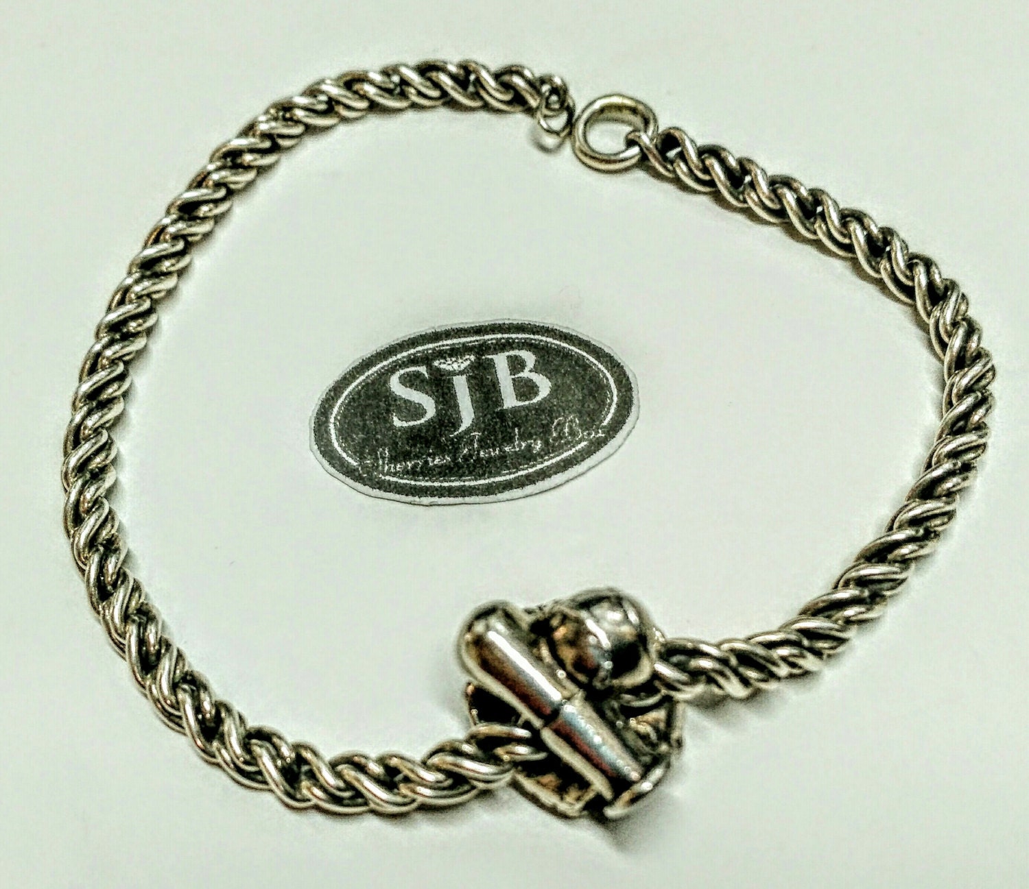 Baseball Charm Sports Charms Sterling Silver Baseball Game Bead