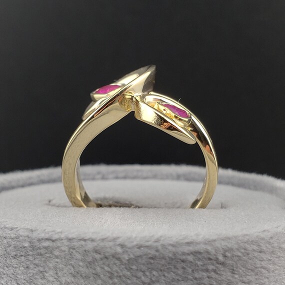 Ruby Rings, Vintage Ruby Ring, Vintage Freeform R… - image 4