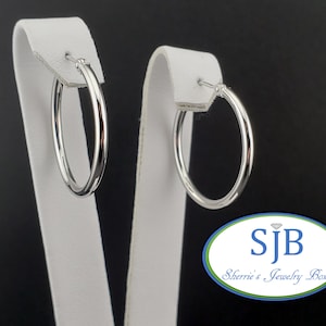 Argolas de ouro, argolas de ouro branco 14k, brincos de argola de ouro branco 14k, argolas de ouro clássicas, brincos estilo argola de ouro branco 14k, #E1883