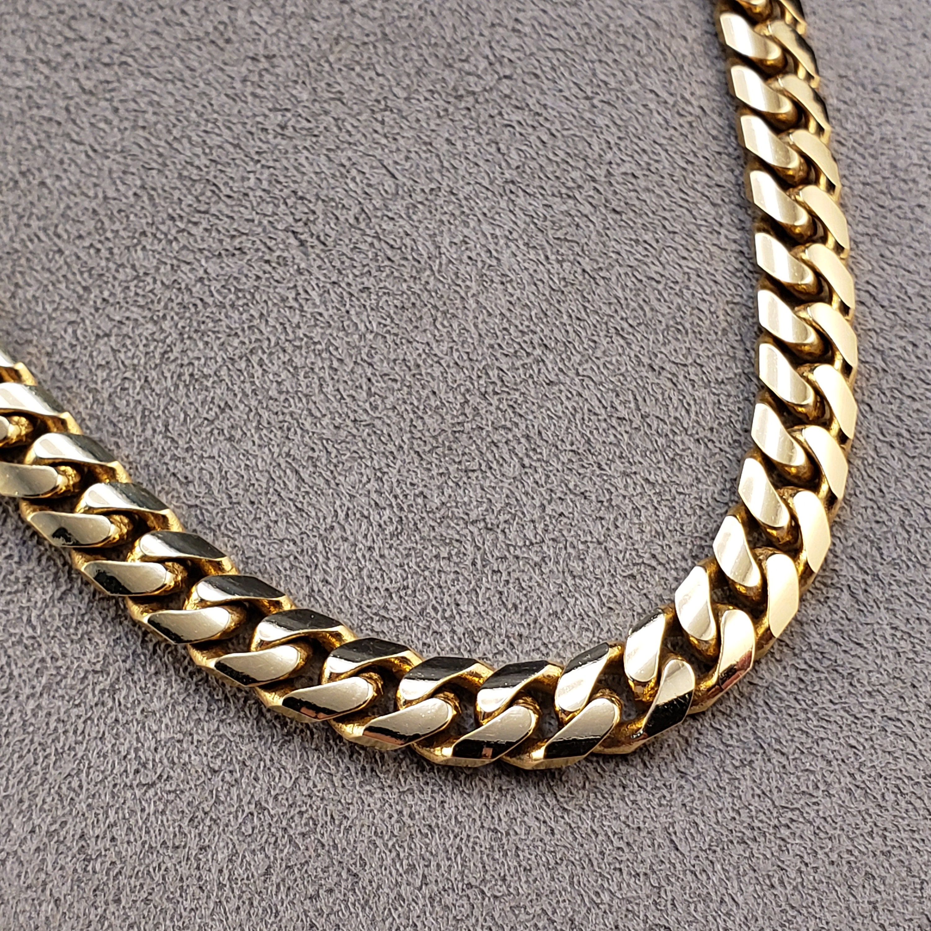 TK0914　14K cuban chain  ネックレス 14k Yellow Gold 22
