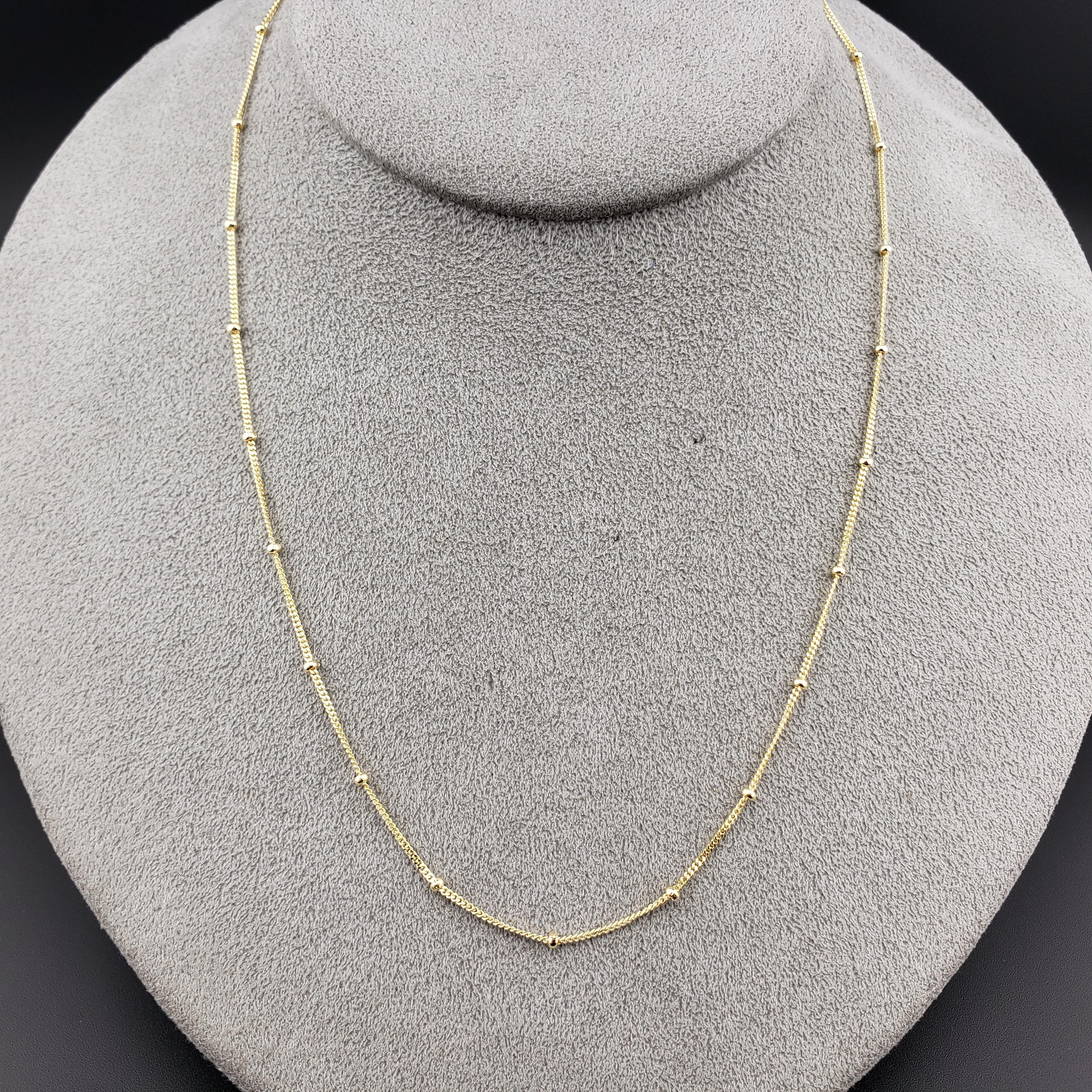 アクセサリー US 1920's 14K gold chain necklace Antique 1920's Art Deco 14k Yellow Gold 32” Chain *21 Grams
