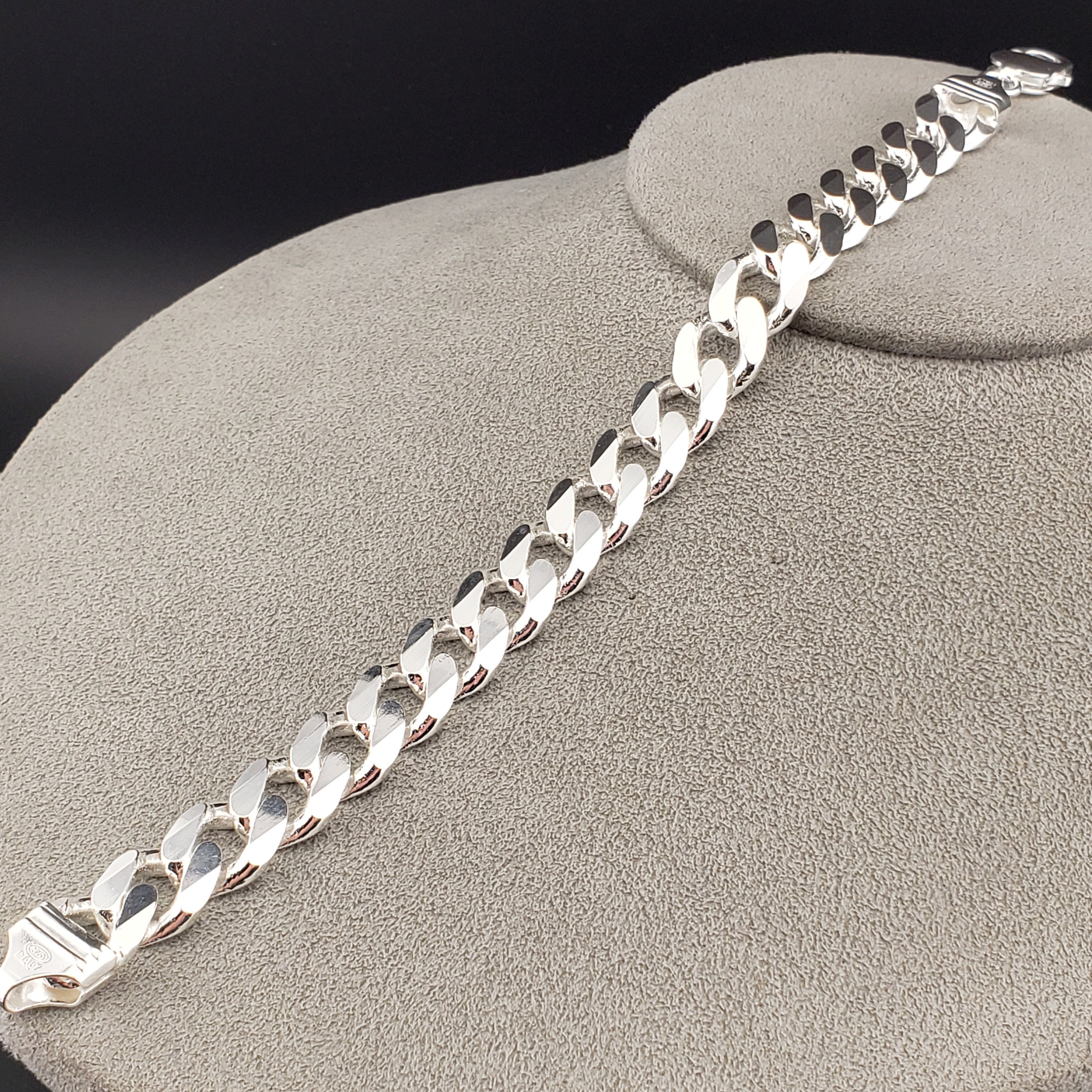 Bracelets, Mens Sterling Silver Bracelets, Mens Heavy Link