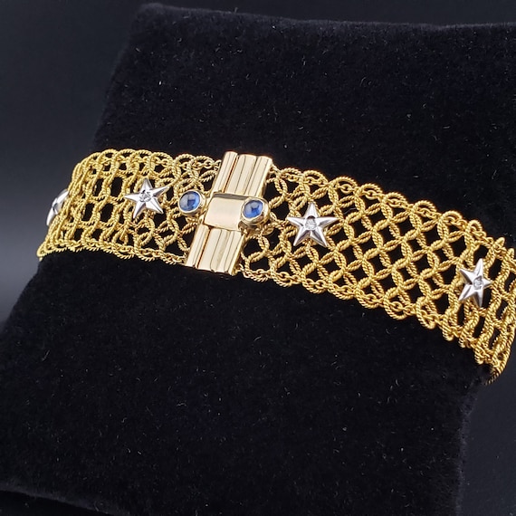 Vintage Bracelets, Vintage 18k Diamond Bracelets,… - image 3