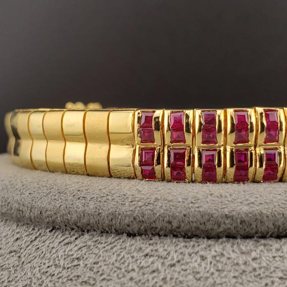 Ruby Bracelets, Vintage Ruby and Diamond Bracelet… - image 4