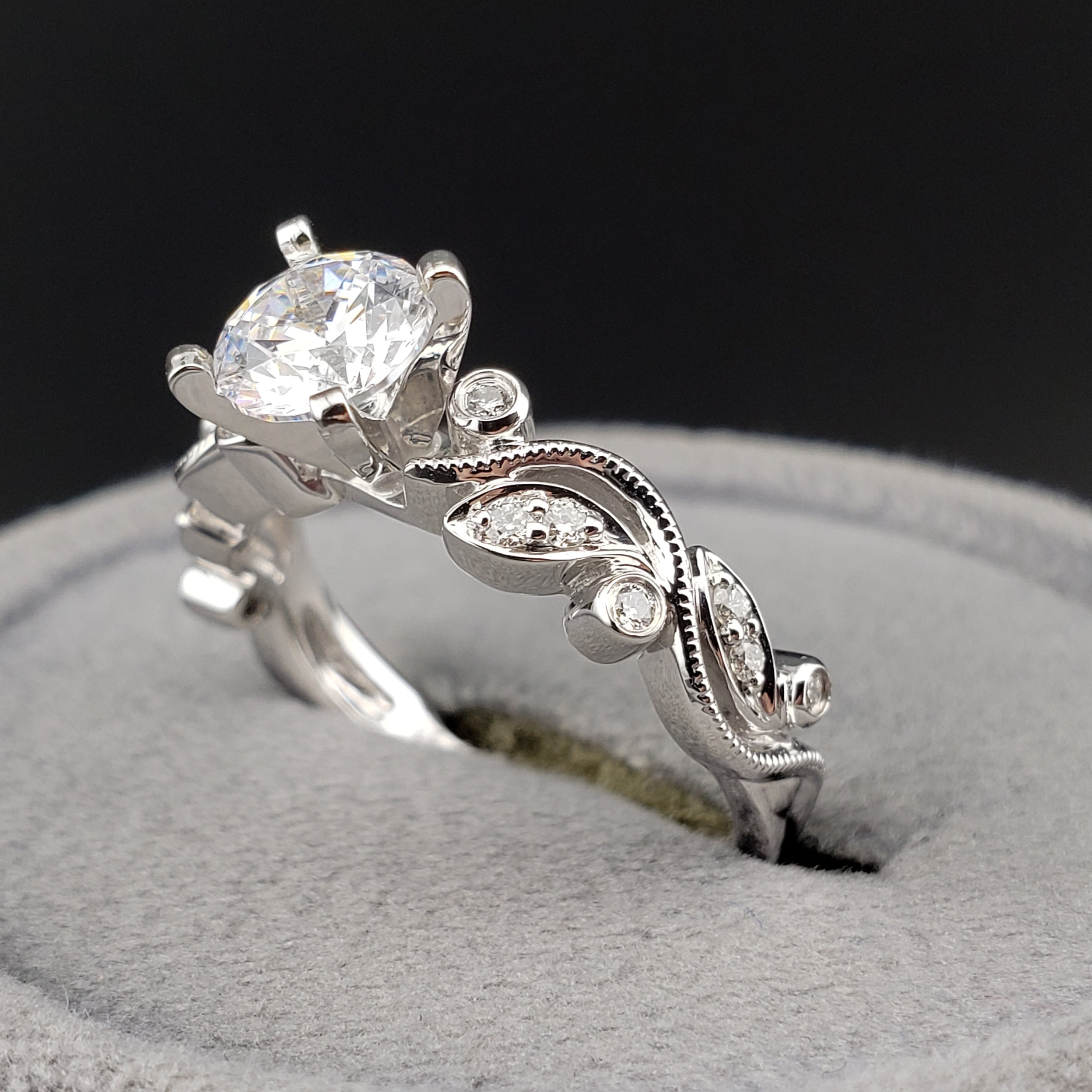Engagement Rings, 14k White Gold Diamond Engagement Ring