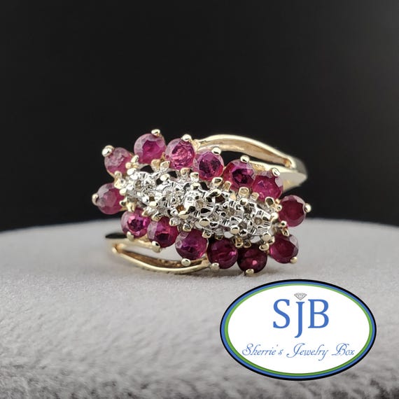 Vintage Ruby Rings, Ruby & Diamond Ring, Vintage … - image 7