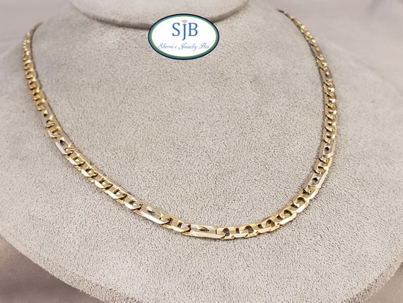 Gold Chains, Solid 18k White & Yellow Gold Chain,