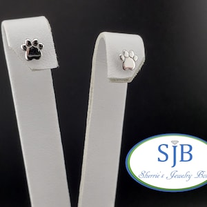 Dog Paw Earrings, 14k Gold Dog Paw Studs, 14k White Gold Dog Paw Print Stud Earrings, Everyday Dog Lover Jewelry, Dog Mom Jewelry, #E2003