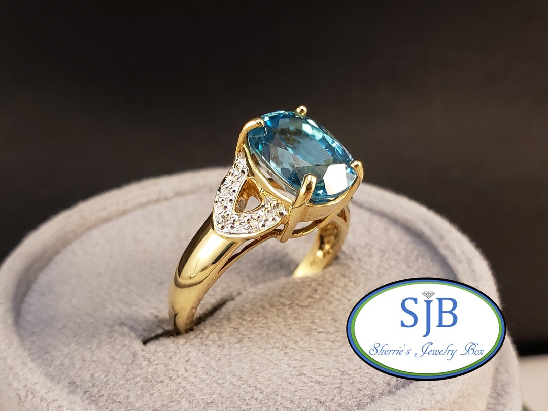 Blue Zircon Rings, 18k Yellow Gold Vintage Inspired Blue Zircon & Diamond Ring December Birthstone Jewelry, Blue Stone Rings, Size 7, R760 - Etsy Blue Zircon Rings, 18k Yellow Gold Vintage Inspired Blue Zircon & Diamond Ring December Birthstone Jewelry, Blue Stone Rings, Size 7, R760 - Etsy