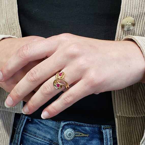Ruby Rings, Vintage Ruby Ring, Vintage Freeform R… - image 9
