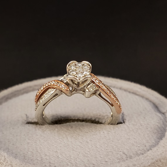 Engagement Rings, Vintage Diamond Ring, 10k Rose … - image 2