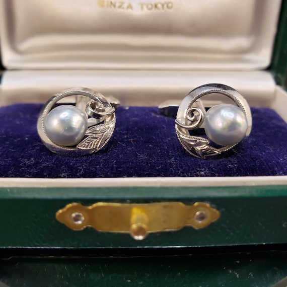 Cuff Links, Vintage Cuff Links, Miki Moto 7.5mm P… - image 5