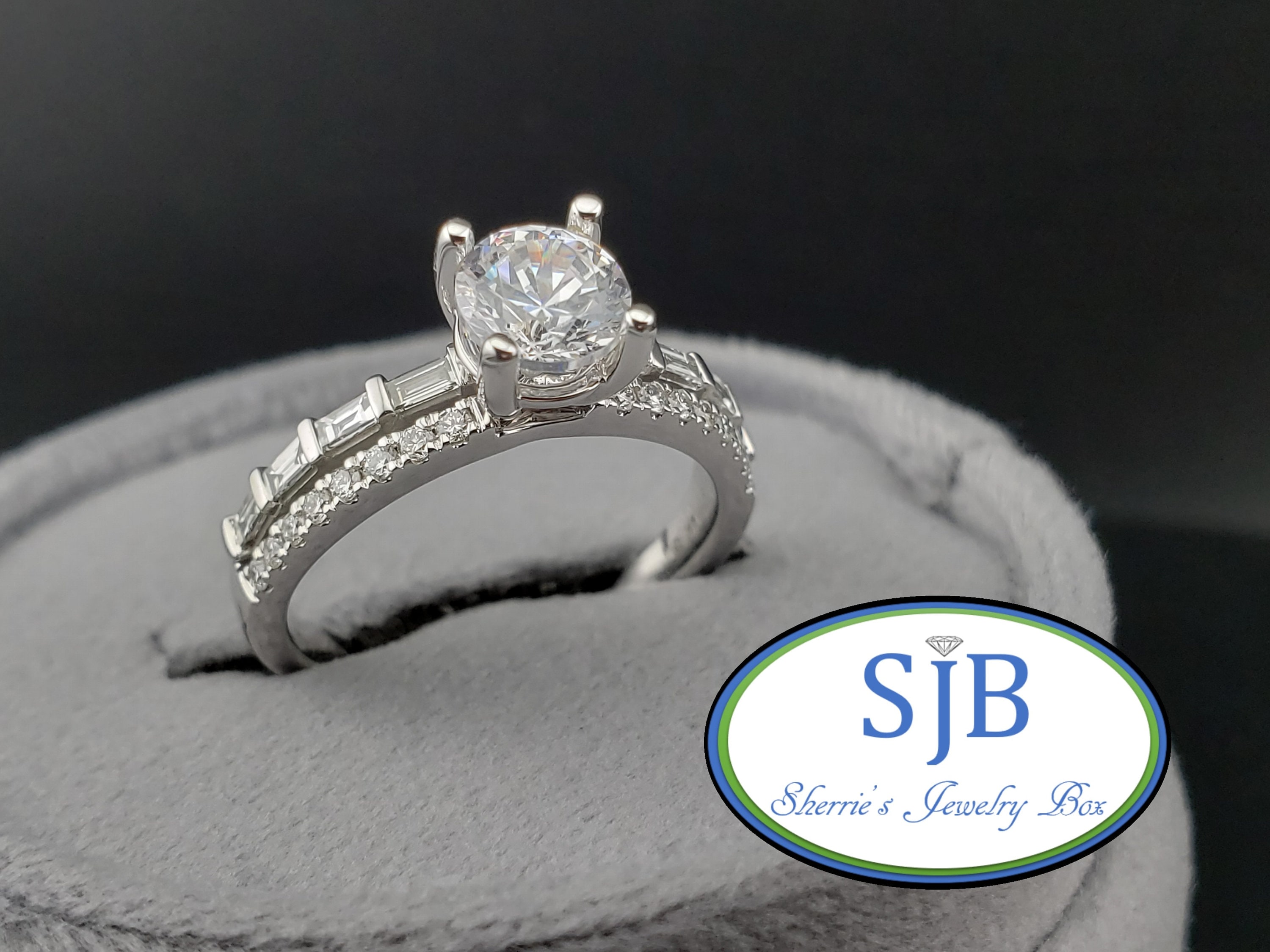Engagement Rings, 14k White Gold Diamond Engagement Ring
