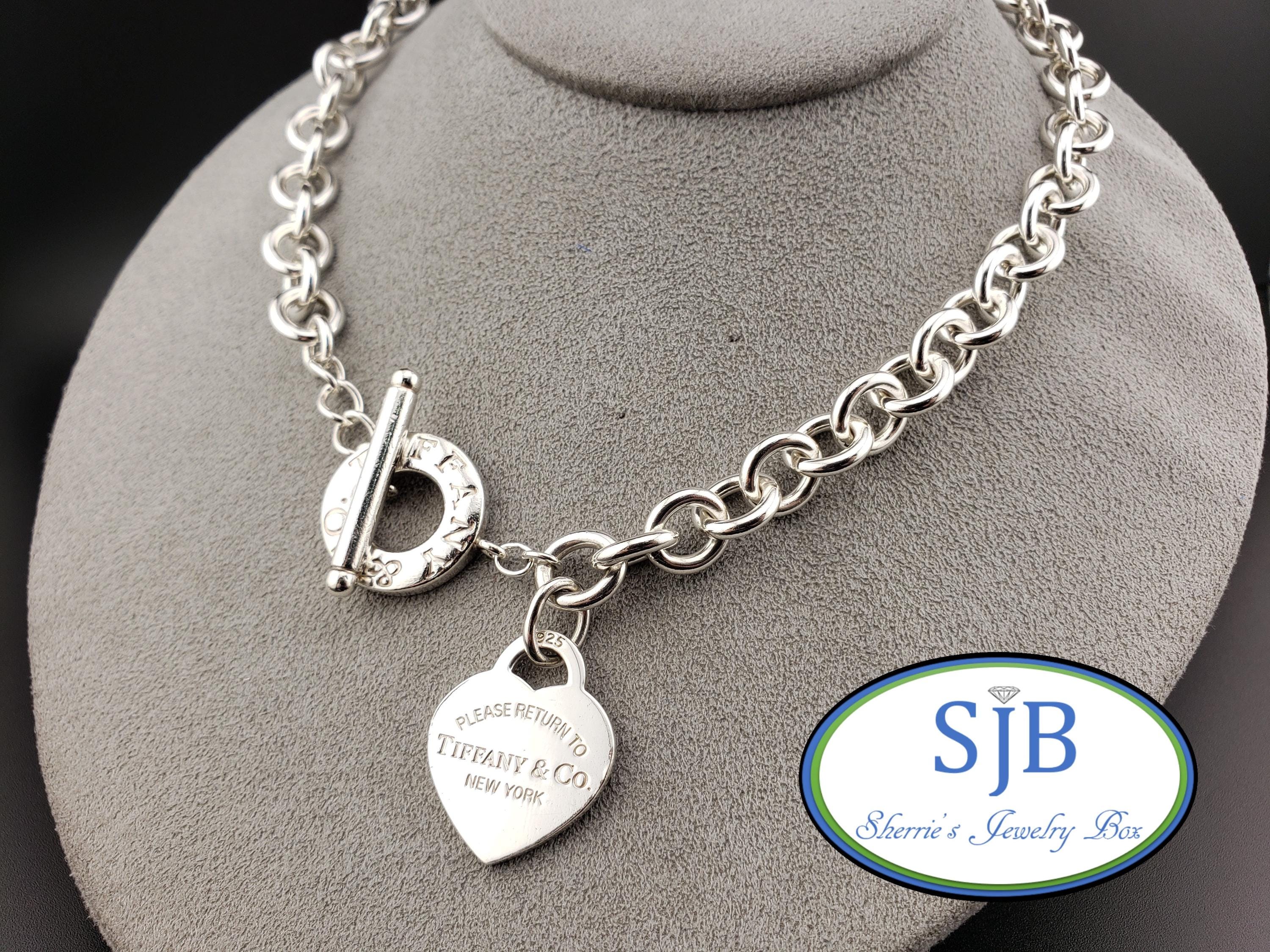 Tiffany and Company Necklace, Vintage 925 Sterling Silver Tiffany