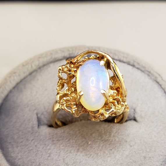 Opal Rings, Vintage 14k Opal Rings, 14k Yellow Go… - image 2