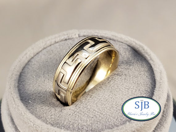 Gold Bands, Vintage 14k Yellow & White Gold Bands… - image 1