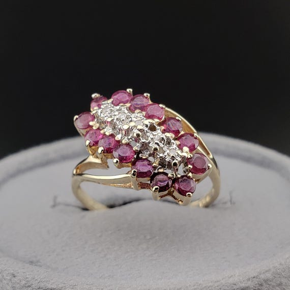 Vintage Ruby Rings, Ruby & Diamond Ring, Vintage … - image 2