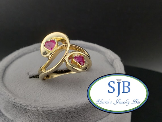 Ruby Rings, Vintage Ruby Ring, Vintage Freeform R… - image 1