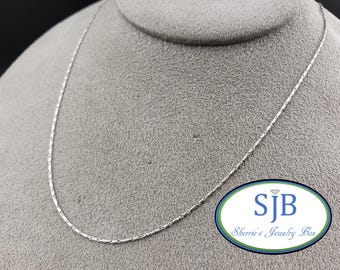 Chains, 14k White Gold Chains, 14k Baht Chains, 14k White Gold
