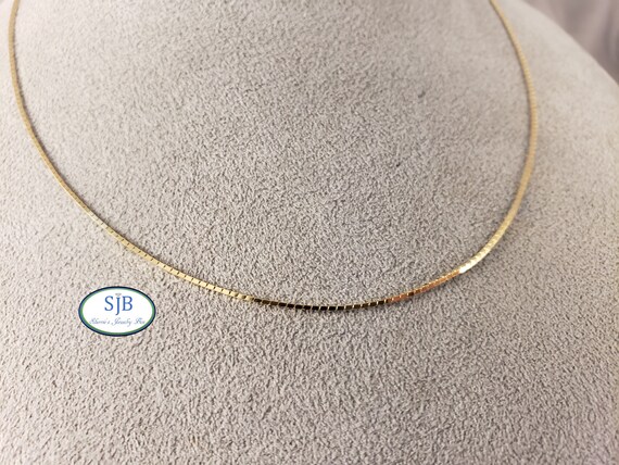 Gold Chains, 14k Gold Chains, 14k Yellow Gold Box