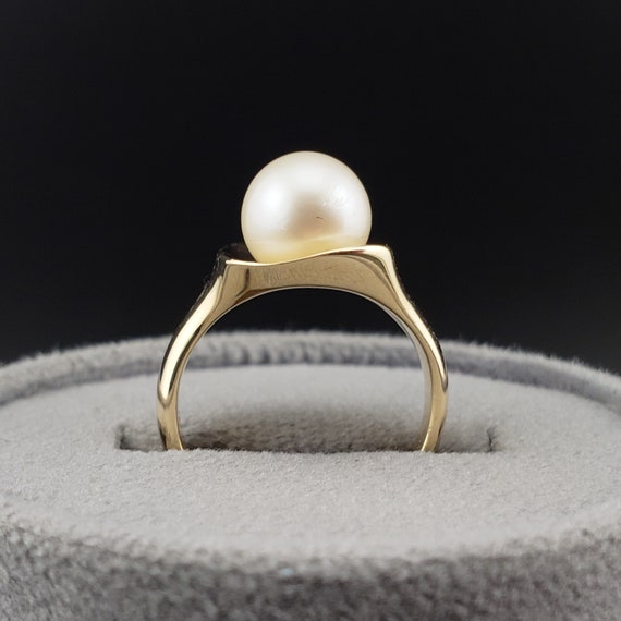 Vintage Pearl Rings, South Sea Pearl Rings, 14k Y… - image 4