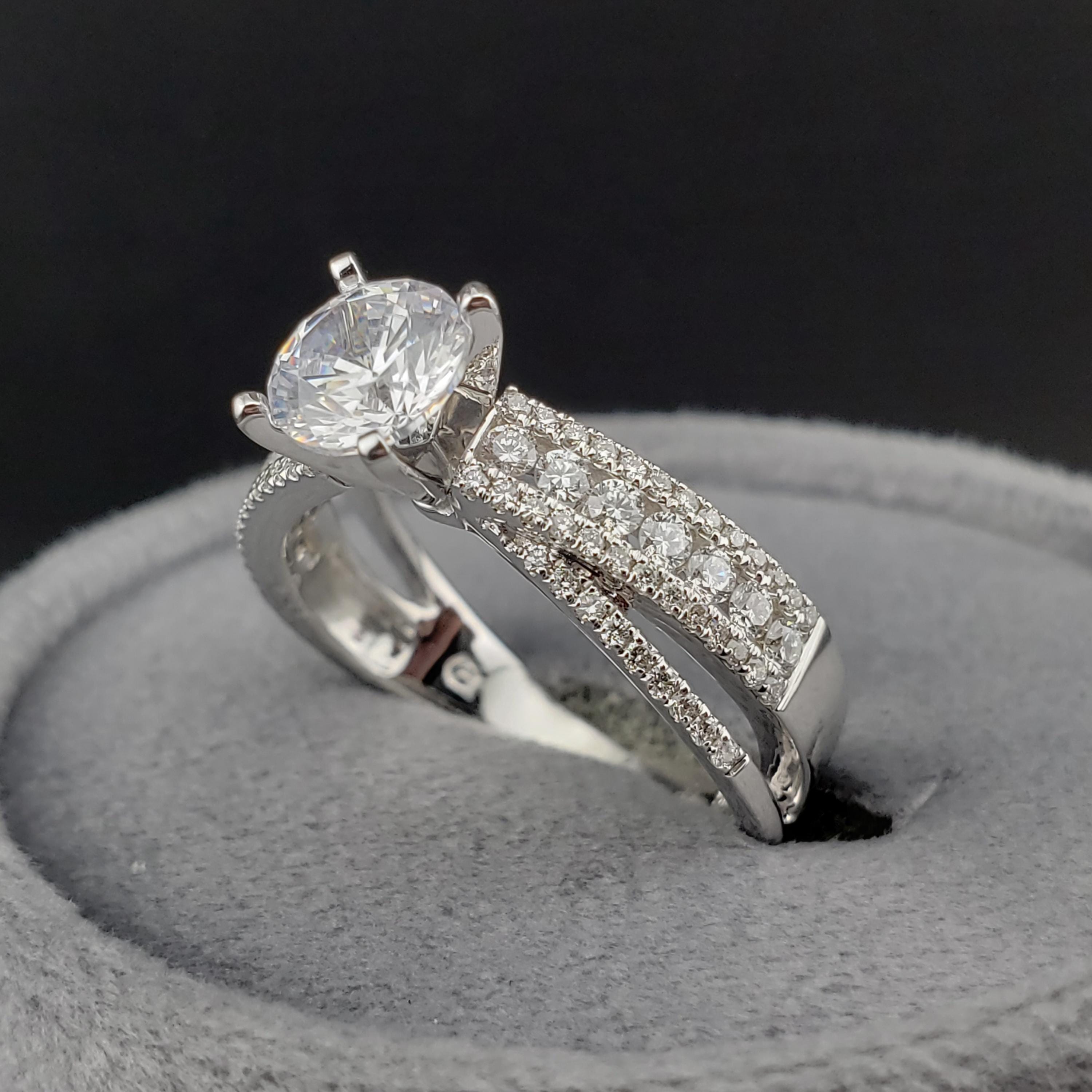 Engagement Rings, 14k White Gold Engagement Rings, 14k
