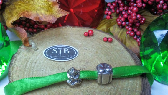Christmas Tree Charm Gift Set, Tree and Gift Bead… - image 3