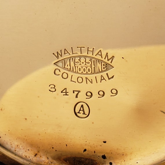 Vintage Pocket Watch, Waltham Pocket Watch, Solid… - image 7