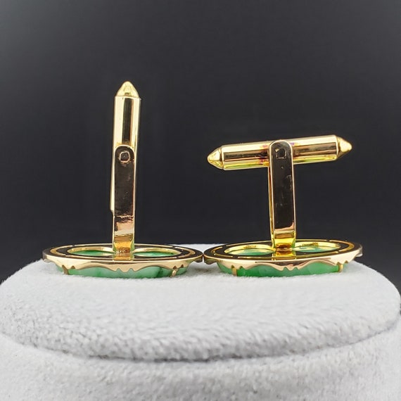 Cuff Links, Vintage Cuff Links, 14k Yellow Gold J… - image 6