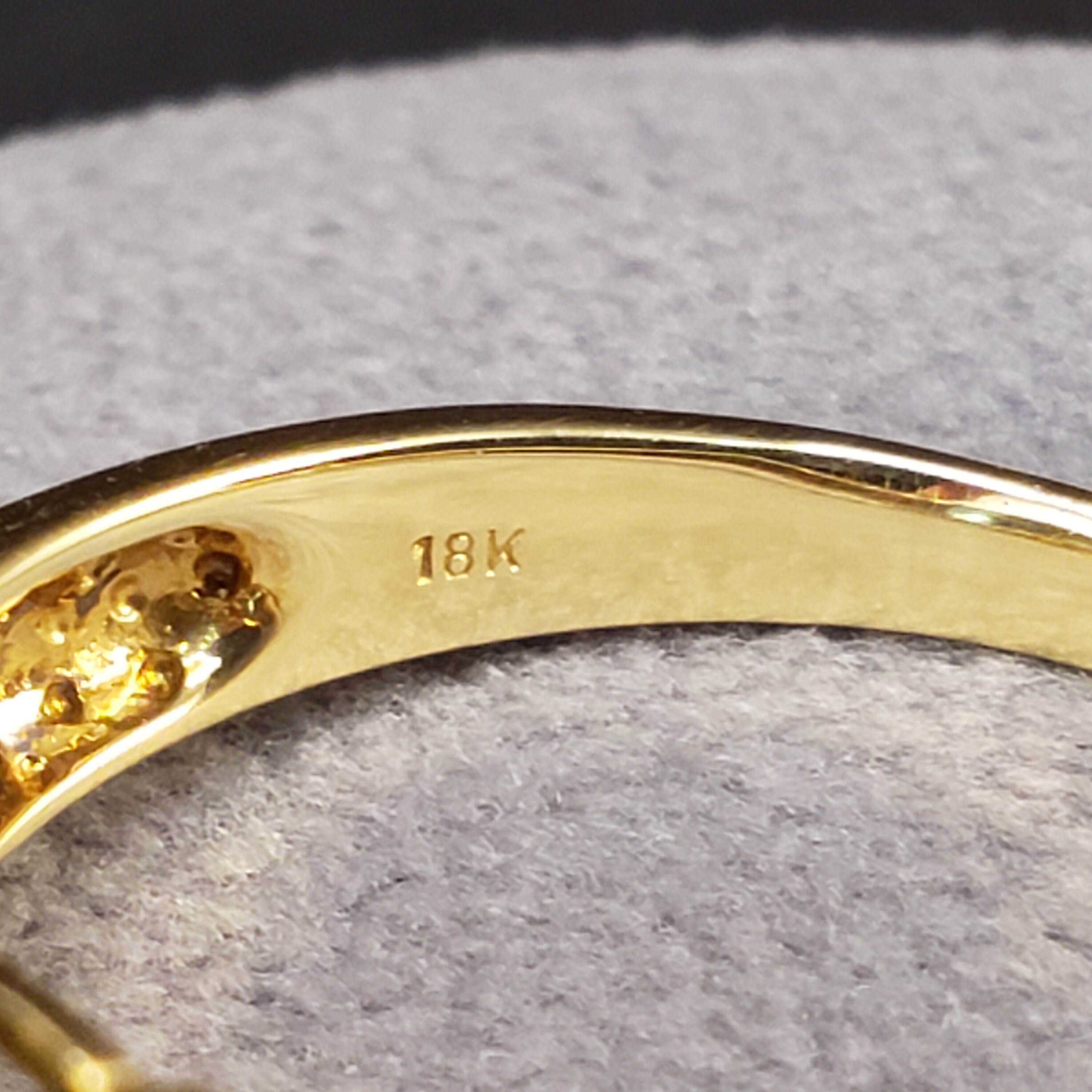 Blue Zircon Rings, 18k Yellow Gold Vintage Inspired Blue