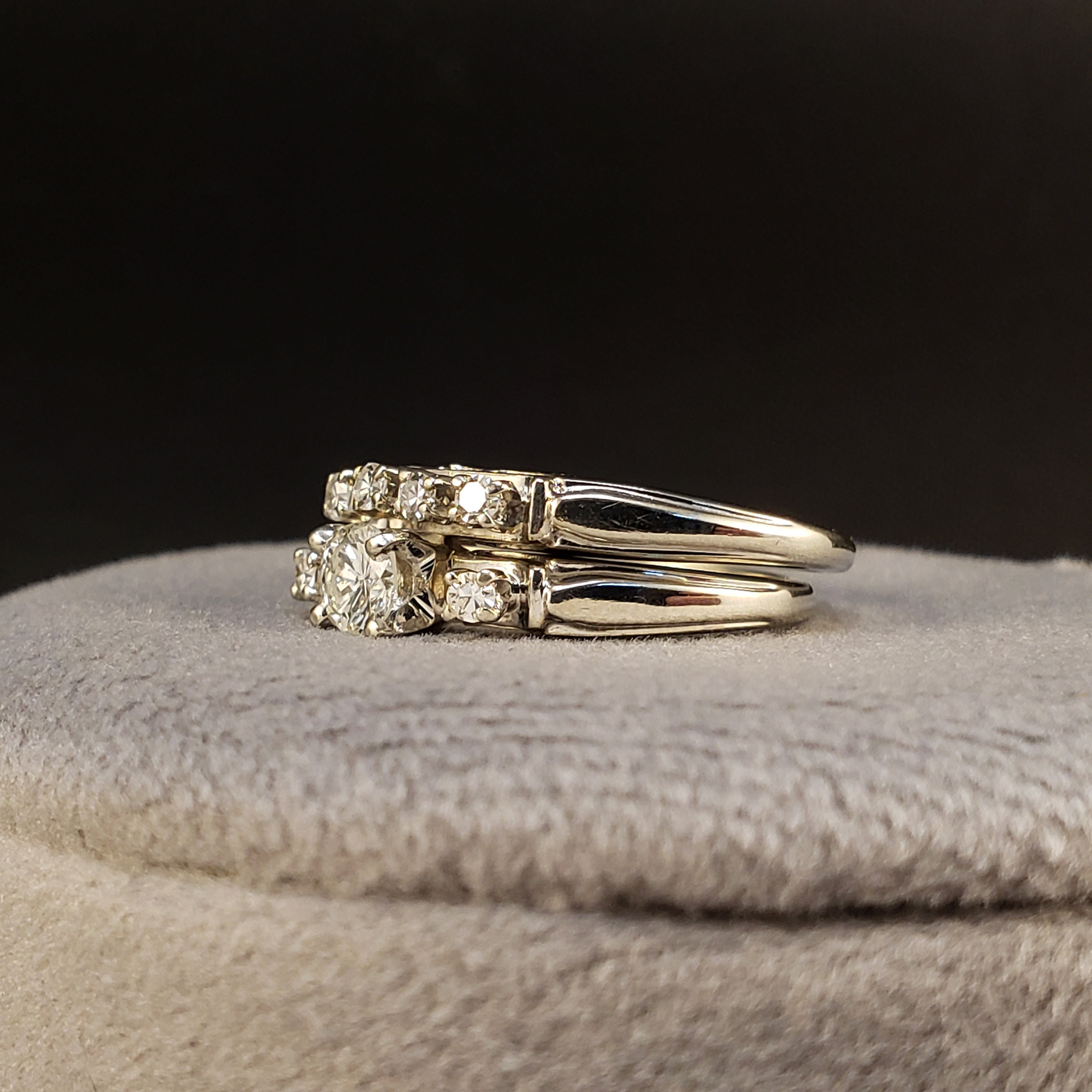 Vintage 1940s Diamond Solitaire Engagement Ring