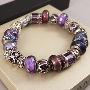 Ciondolo mamma, ciondolo maternità, ciondolo per bracciale in argento 925, ciondolo per neomamma e neonato, ciondoli con perline per mamma e bambino, compatibili con gioielli Chamilia e Pandora. immagine 9