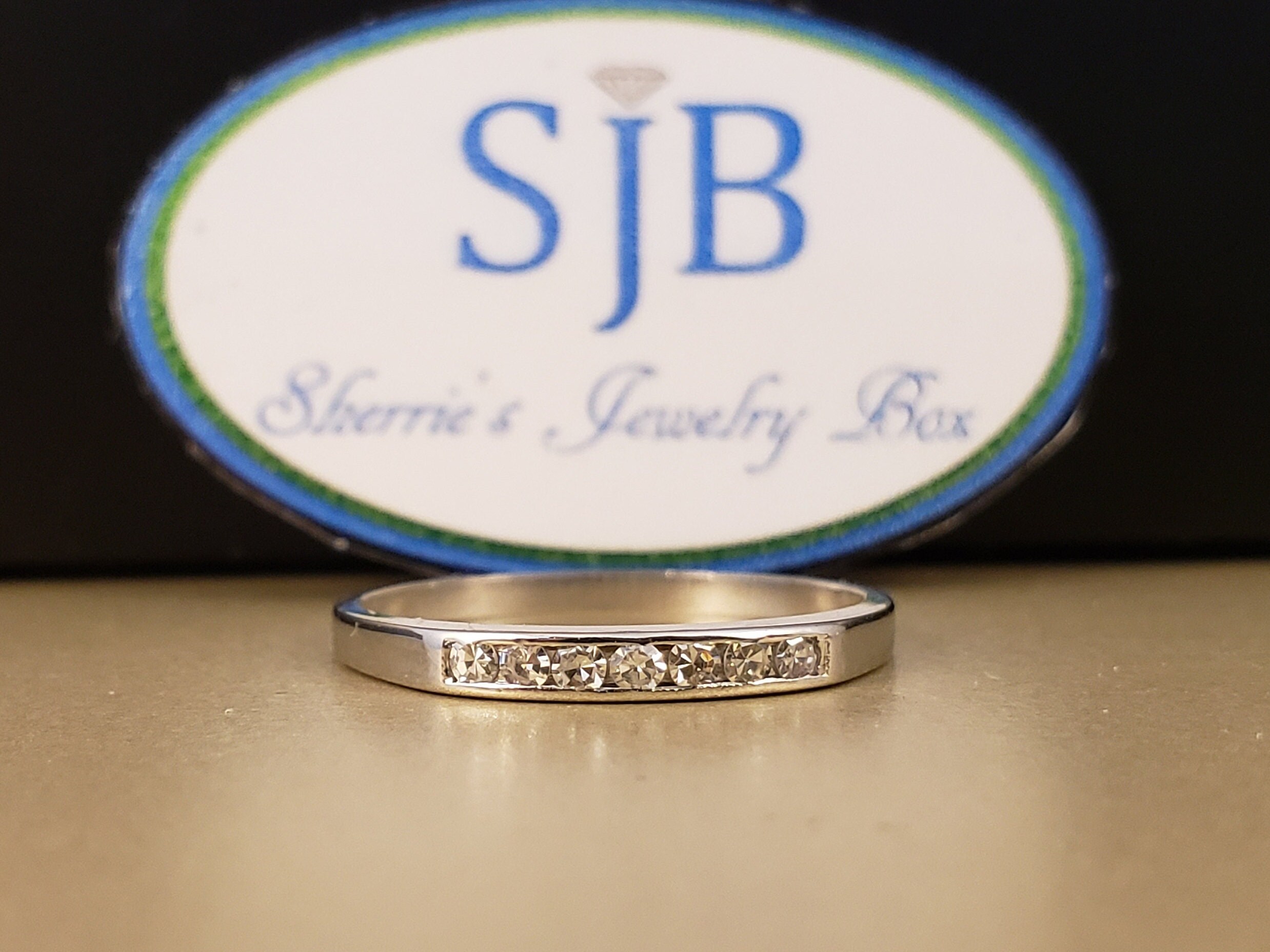 Diamond Bands, Platinum Diamond Band, 950 Platinum & Diamond Rings, Vintage Platinum Anniversary Ring, Stackable Bands, Size 5, #SD825