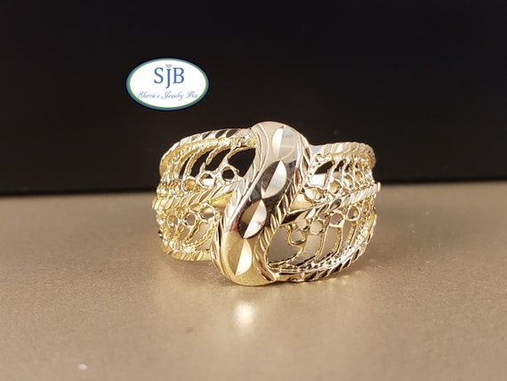 Gold Rings, 14k Yellow Gold Rings, Vintage Gold Ba
