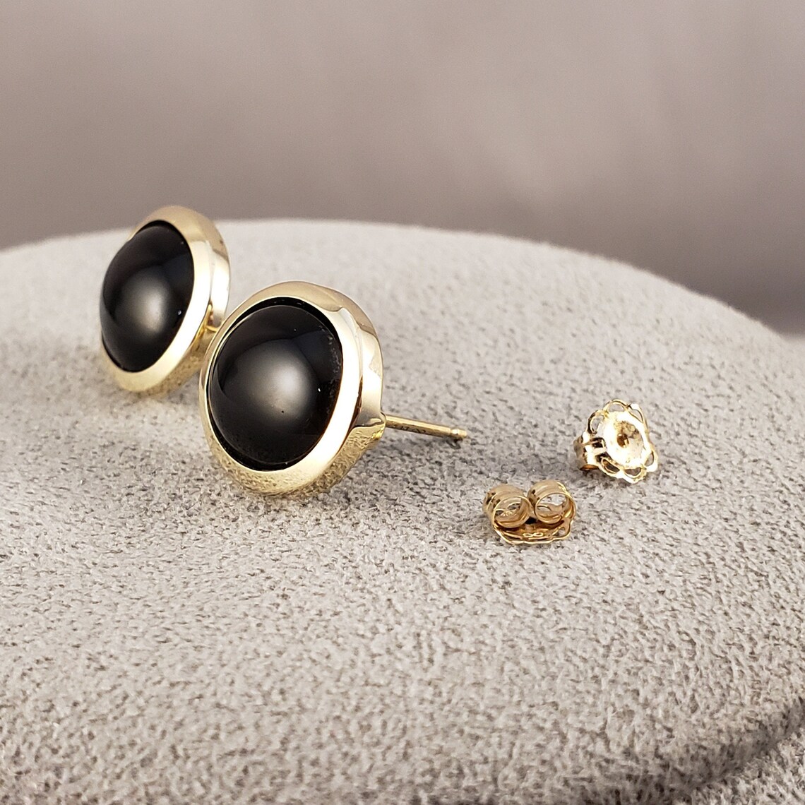 Vintage black onyx earrings Clearance