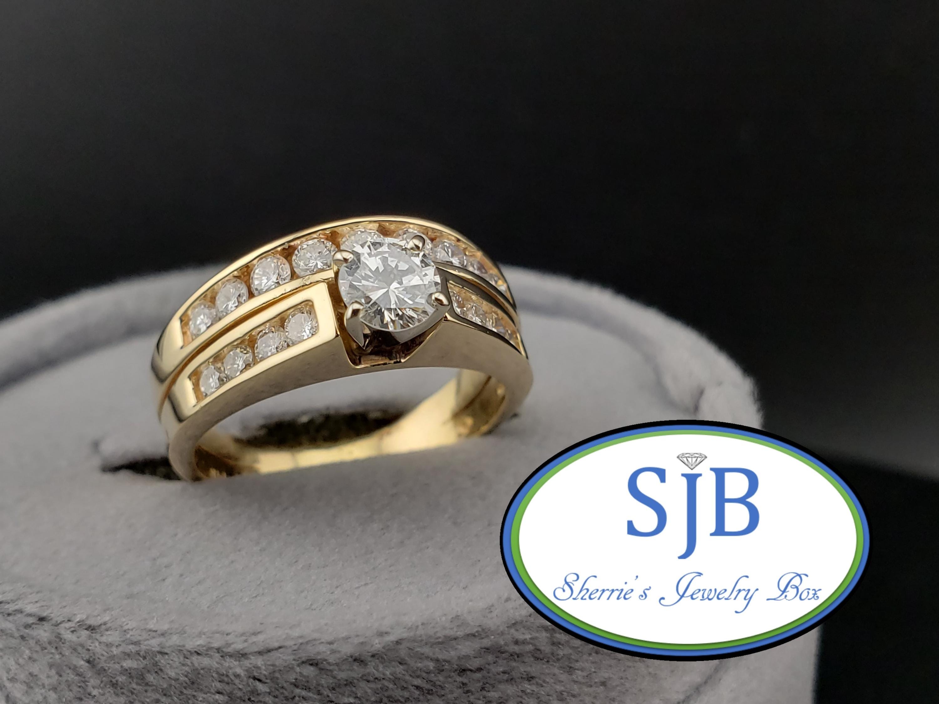 Engagement Rings, Vintage Diamond Rings, Vintage 14k Yellow Gold