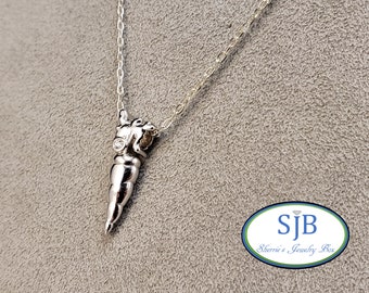 1 Carrot Diamond Pendant, 1 Carrot Stackable Diamond Pendant, Sterling Silver 18&quot; Diamond Necklace, April Birthstones, Carrot Charms, #P933