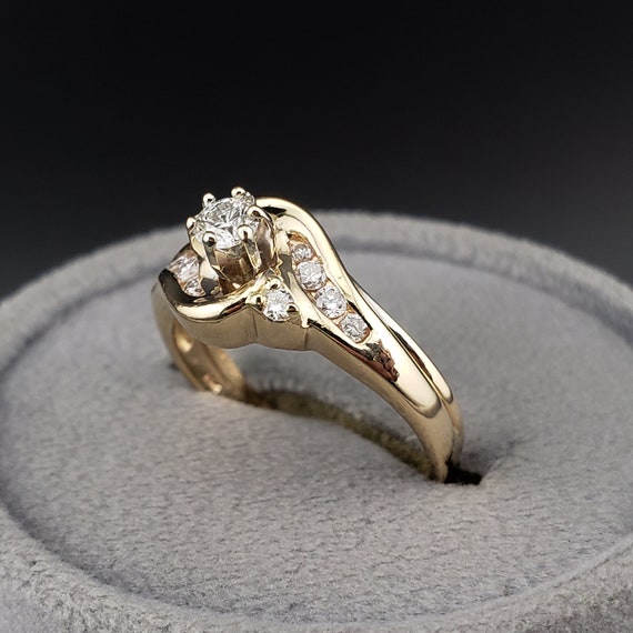 Engagement Ring Sets, Vintage Diamond Wedding Set… - image 3