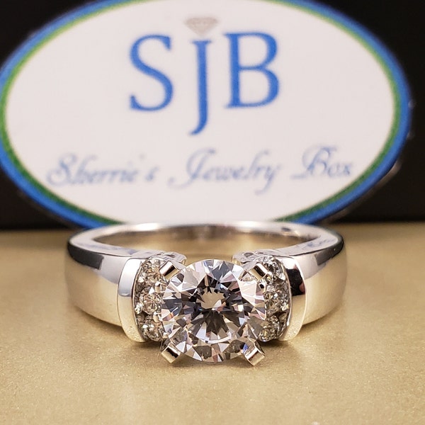 Wide Engagement Ring Etsy