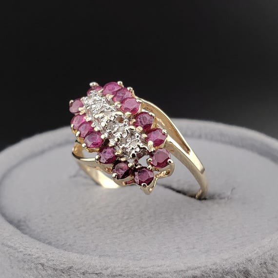 Vintage Ruby Rings, Ruby & Diamond Ring, Vintage … - image 3