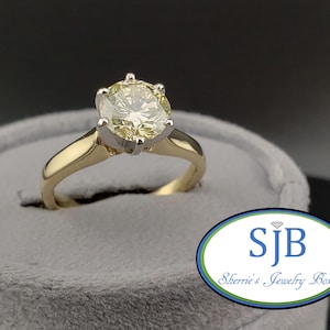 Vintage Diamond Engagement Rings, Vintage 14k Yellow Gold Diamond Solitaire Engagement Ring, Stackable Anniversary Rings, Size 7.75, #C5075