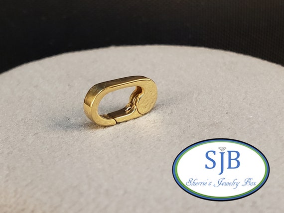 Paperclip Clasps, Paperclip Chain Clasp, 14k Paperclip Clasp, 14k Yellow Gold Paperclip Push Lock Clasp, 14k Push Lock Clasp, #CH799